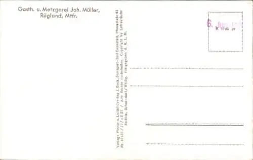 Ak Rügland in Mittelfranken, Fliegeraufnahme, Gasth. Müller