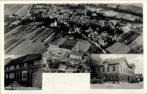 Ak Höngeda Weinbergen Mühlhausen Thüringen, Fliegeraufnahme, Gemeindeschenke, Materialwaren