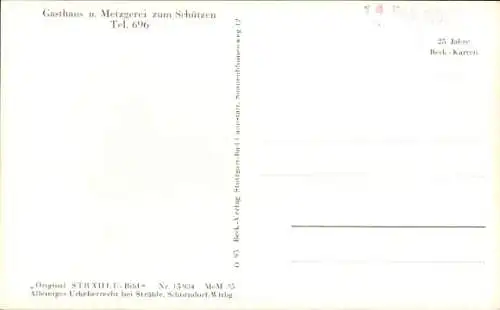 Ak Rottweil am Neckar, Fliegeraufnahme, Gasthaus Zum Schützen