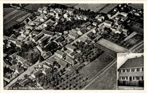 Ak Wolkertshofen Markt Nassenfels Oberbayern, Fliegeraufnahme, Handlung Meyerle