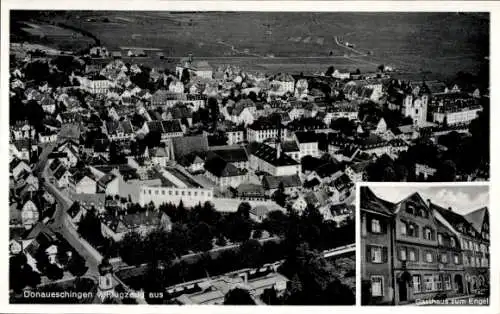 Ak Donaueschingen im Schwarzwald, Fliegeraufnahme, Gasthaus Zum Engel