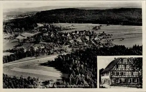 Ak Waldenweiler Althütte Baden Württemberg, Fliegeraufnahme, Gasthaus zum Lamm, Bes. Karl Heinrich