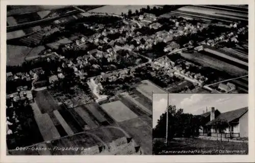 Ak Obergebra Bleicherode am Harz, Fliegeraufnahme, Kameradschaftsheim P. Ostermann