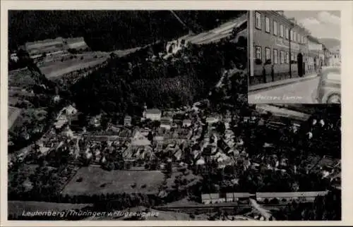 Ak Leutenberg in Thüringen, Fliegeraufnahme, Gaststätte Weißes Lamm