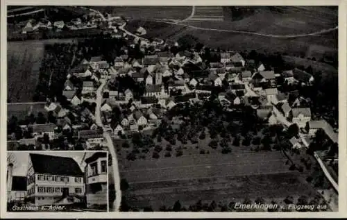 Ak Emerkingen in Württemberg, Fliegeraufnahme, Gasthaus zum Adler