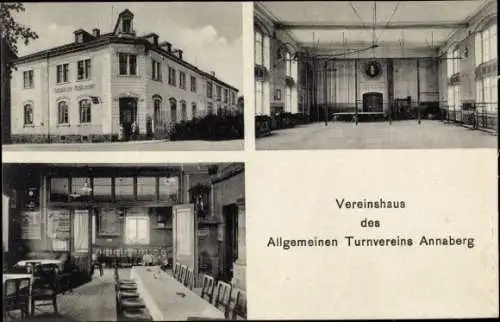 Ak Annaberg Buchholz im Erzgebirge, Vereinshaus des Allgemeinen Turnvereins