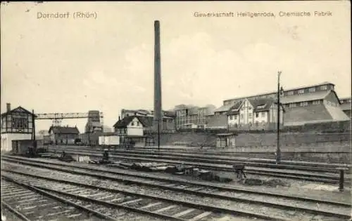 Ak Dorndorf in der Rhön Thüringen, Gewerkschaft Heiligenroda, Chemische Fabrik