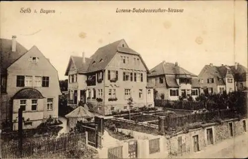 Ak Selb im Fichtelgebirge Oberfranken, Lorenz-Hutschenreuther-Straße, Villen, Gärten