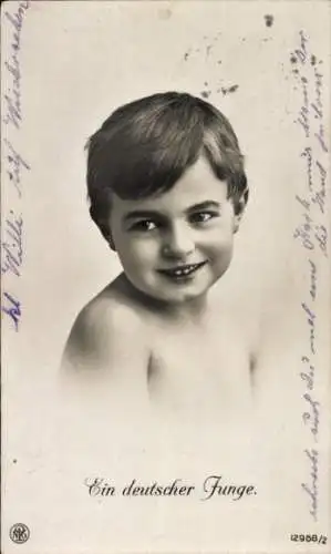 Ak Ein deutscher Junge, Kinderportrait