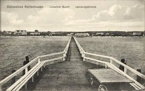 Ak Ostseebad Kellenhusen in Holstein, Lübecker Bucht, Landungsbrücke