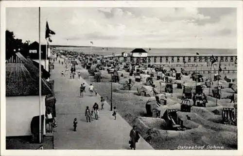 Ak Ostseebad Dahme in Holstein, Strand, Promenade, Strandkörbe