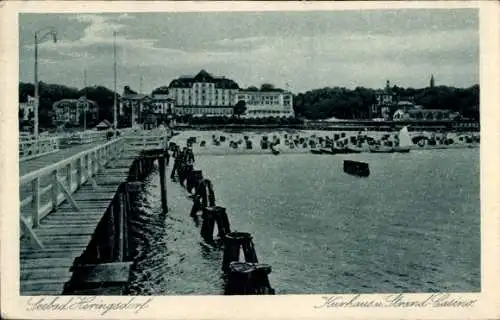 Ak Ostseebad Heringsdorf auf Usedom, Kurhaus, Strand Casino