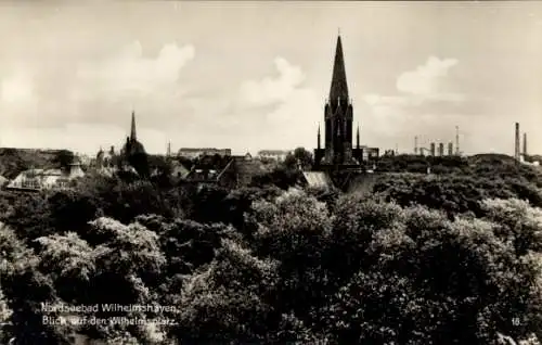 Ak Wilhelmshaven, Wilhelmsplatz mit Kirche