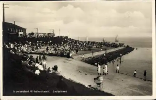 Ak Wilhelmshaven an der Nordsee, Badestrand