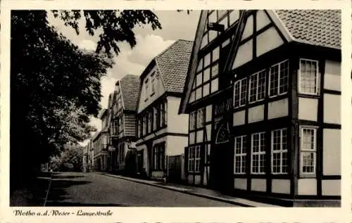 Ak Vlotho an der Weser, Langestraße, Fachwerkhäuser