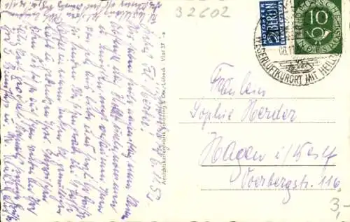 Ak Vlotho an der Weser, Langestraße, Fachwerkhäuser