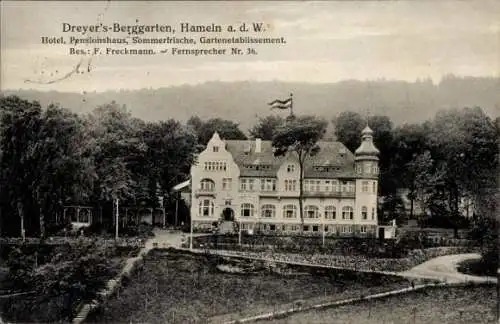 Ak Hameln an der Weser Niedersachsen, Dreyers Berggarten