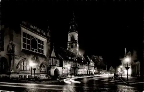 Ak Celle in Niedersachsen, Straße, Nachtansicht