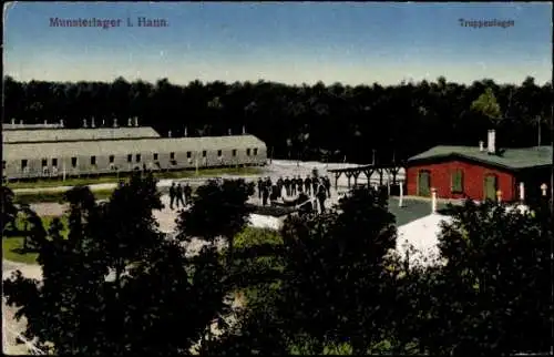 Ak Munster im Heidekreis, Truppenübungsplatz Munsterlager, Truppenlager