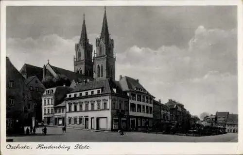 Ak Oschatz in Sachsen, Hindenburg-Platz