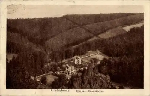 Ak Friedrichroda im Thüringer Wald, Blick vom Bismarckfelsen, Wald