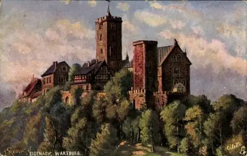 Ak Lutherstadt Eisenach in Thüringen, Wartburg, Gesamtansicht