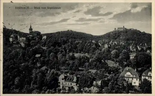 Ak Eisenach Thüringen, Blick von Sophienruh auf die Stadt