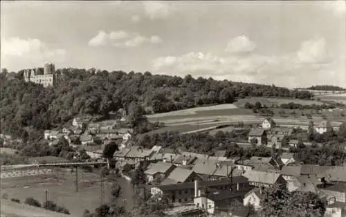 Ak Kranichfeld in Thüringen, Teilansicht mit Oberschloss