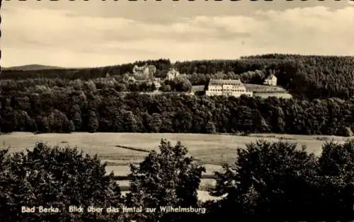 Ak Bad Berka in Thüringen, Blick über das Ilmtal zur Wilhelmsburg