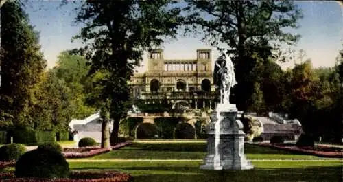 Ak Potsdam Sanssouci, Orangerieschloss, Terrassen, Skulptur