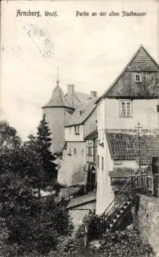 Ak Arnsberg im Sauerland Westfalen, alte Stadtmauer