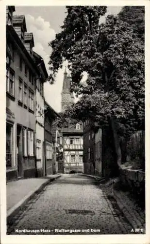 Ak Nordhausen am Harz, Pfaffengasse, Dom