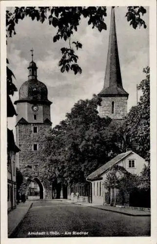 Ak Arnstadt in Thüringen, Riedtor