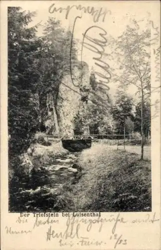 Ak Schwarzwald Luisenthal im Thüringer Wald, Triefstein, Brücke