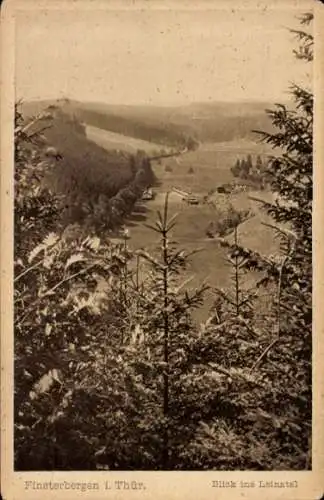 Ak Finsterbergen Friedrichroda im Thüringer Wald, Blick ins Leinatal