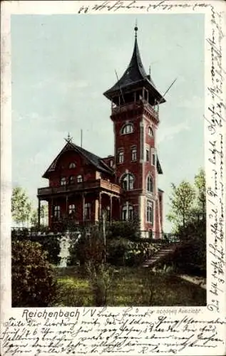 Ak Reichenbach Vogtland, Gasthaus zur schönen Aussicht