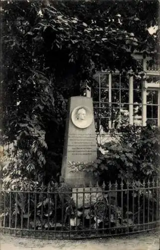 Ak Dresden Blasewitz, Schillerlinde, Schillerdenkmal, Schillergarten