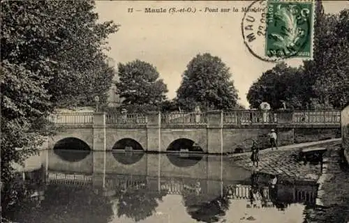 Ak Maule Yvelines, Mauldre, Brücke