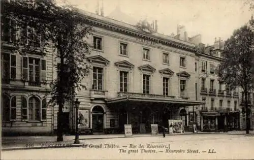 Ak Versailles Yvelines, The Grand Theatre, Rue des Reservoirs