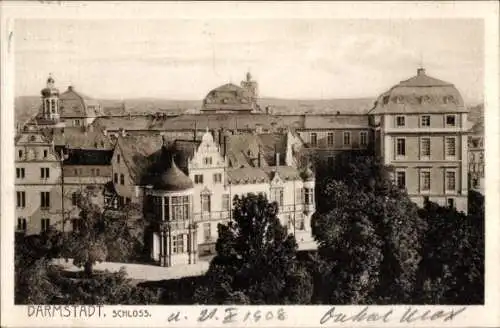 Ak Darmstadt in Hessen, Schloss