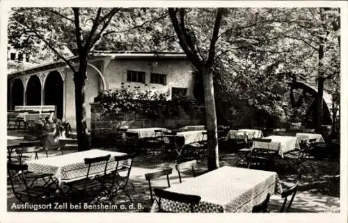 Ak Zell Bensheim an der Bergstraße Hessen, Gast- und Kaffeehaus Zur Mühle