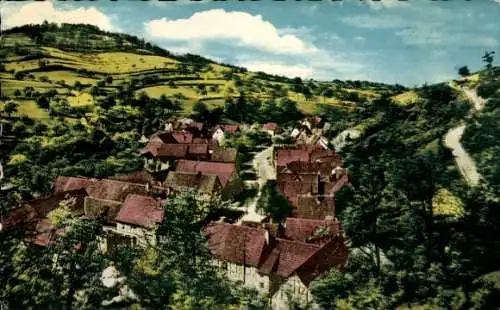 Ak Zell Bensheim an der Bergstraße Hessen, Panorama