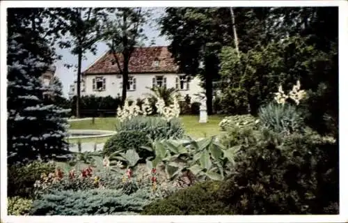 Ak Bensheim an der Bergstraße Hessen, Kurpark mit Rodensteiner Hof