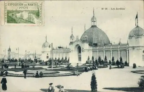 Ak Nantes Loire Atlantique, Exposition 1904, Les Jardins