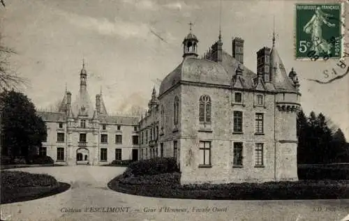 Ak Chateau d'Esclimont, Cour d'Honneur, Facade Ouest