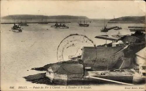 Ak Brest Finistère, Pointe du Fer a Cheval, L'Escadre et le Goulet