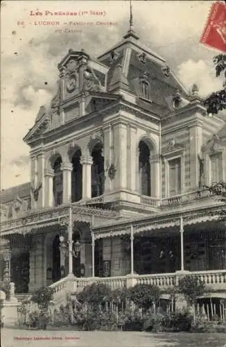 Ak Luchon Haute Garonne, Pavillon Central du Casino