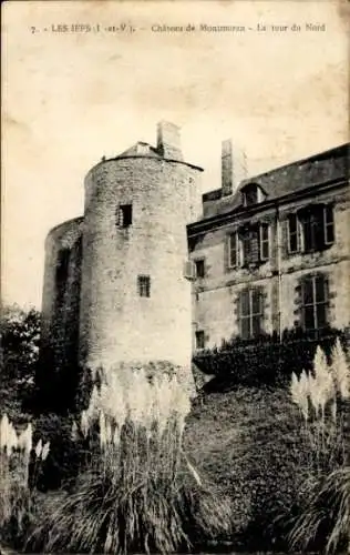 Ak Les Iffs Ille-et-Vilaine, Chateau de Montmuran, La tour du Nord