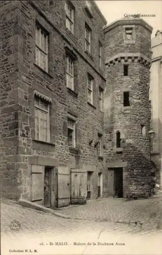 Ak Saint Malo Ille et Vilaine Bretagne, Maison de la Duchesse Asne