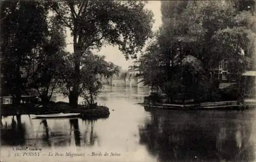 Ak Poissy Yvelines, Le Bras Migneaux, Seine